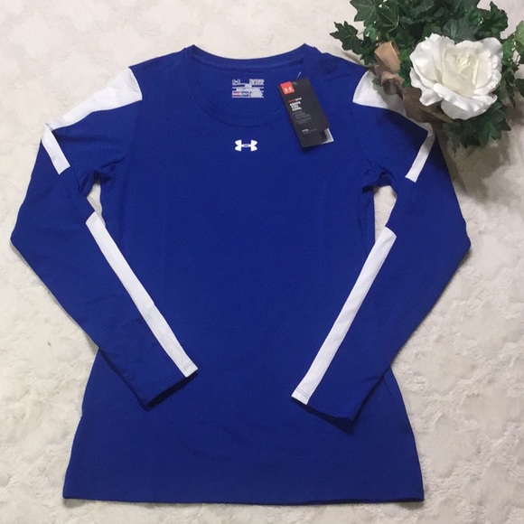 under armour long sleeve blue heat gear size medium new with tag nwt